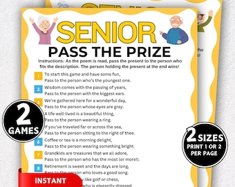 Senioren-Pass Das Preisspiel, Pass-the-Present-Spiel, Spiele für Senioren, Gruppenaktivität für ältere Menschen Eisbrecher, Links-Rechts-Story-Spiel