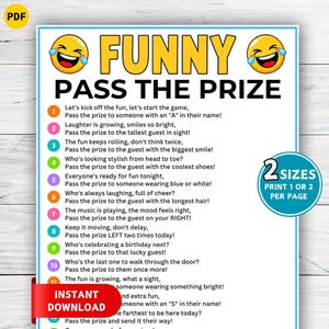 Roligt prisspel, roligt partyspel, roligt prisspel för vuxna och barn, födelsedagspresentspel, teambuildingspel