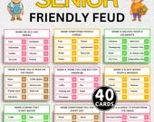 Friendly Feud Game, Games for Senior Citizens, Brain Games for Seniors, Activities for Elderly Icebreaker Games, Seniors Memory Game
