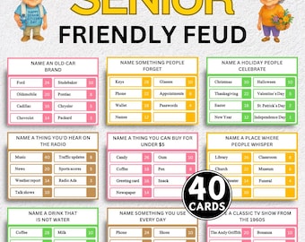 Fehden-Freundschaftsspiel, Spiele für Senioren, Denkspiele für Senioren, Eisbrecher-Spiele, Gedächtnisspiele für Senioren