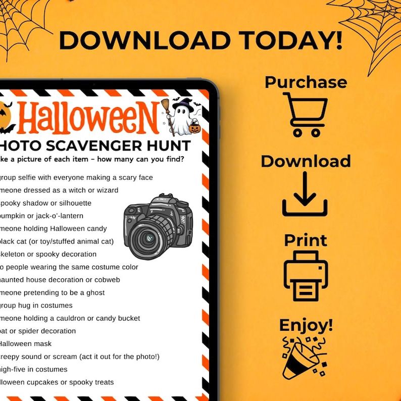 Halloween Photo Scavenger Hunt Game, Halloween Games for Kids Teens ...