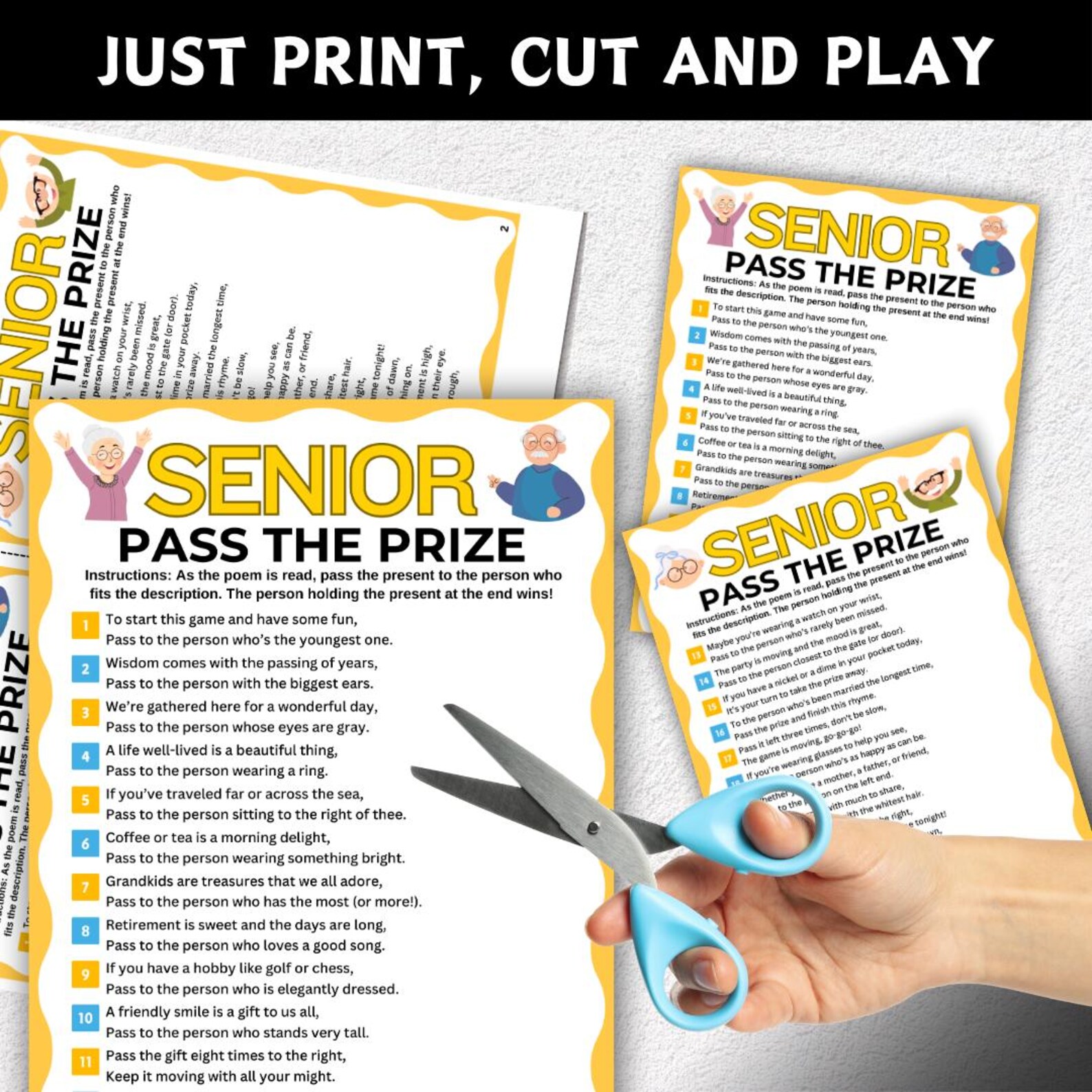 Senior Pass the Prize Game, Pass the Present Game, Games for Senior ...