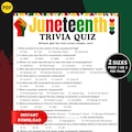 Juneteenth Trivia Game, Printable Juneteenth Games, African American History Quiz, Juneteenth Party Game, Black History Quiz for Kids Adults