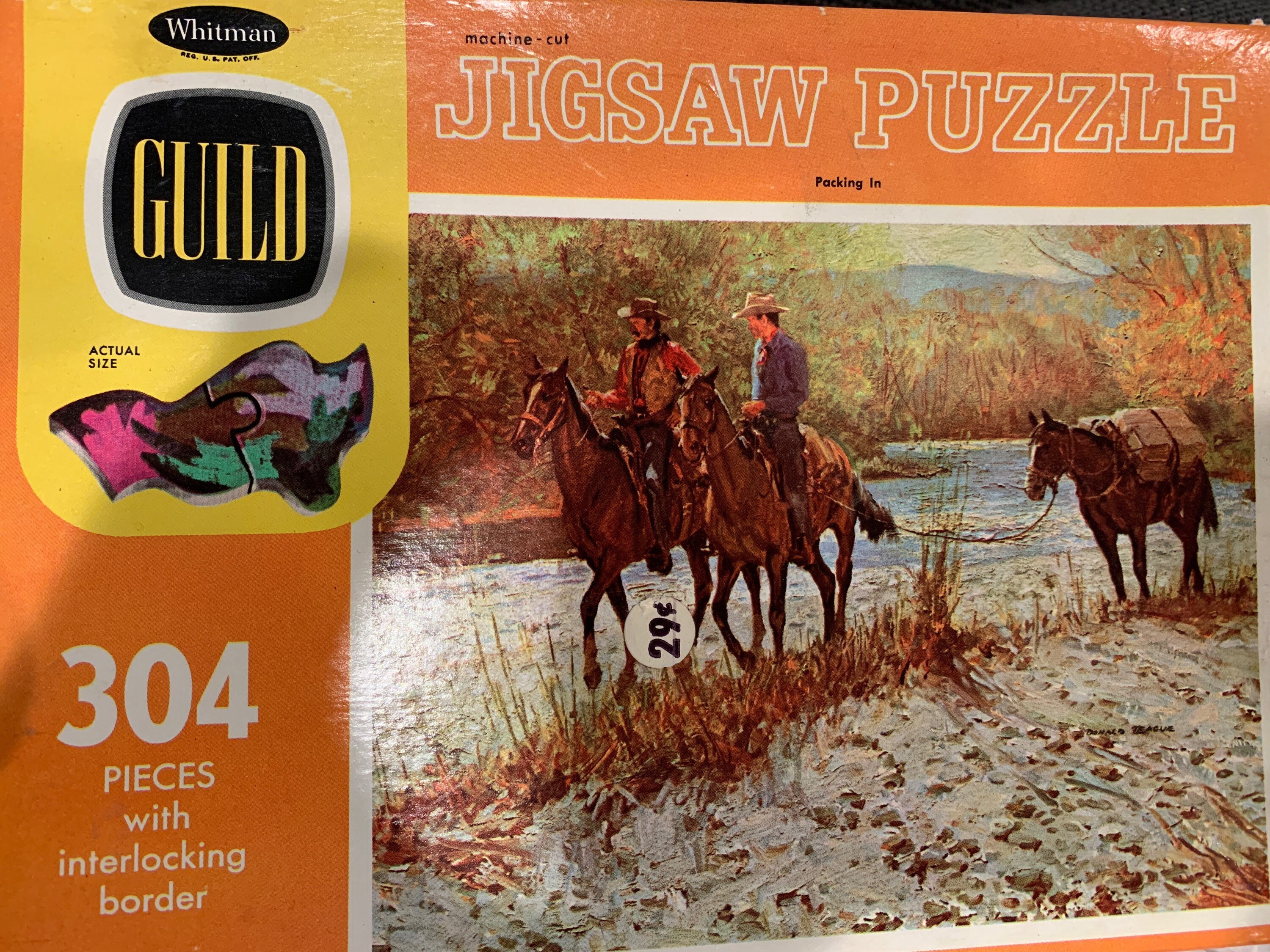 Whitman Guild 304 piece jigsaw puzzle art of Donald Treague Etsy