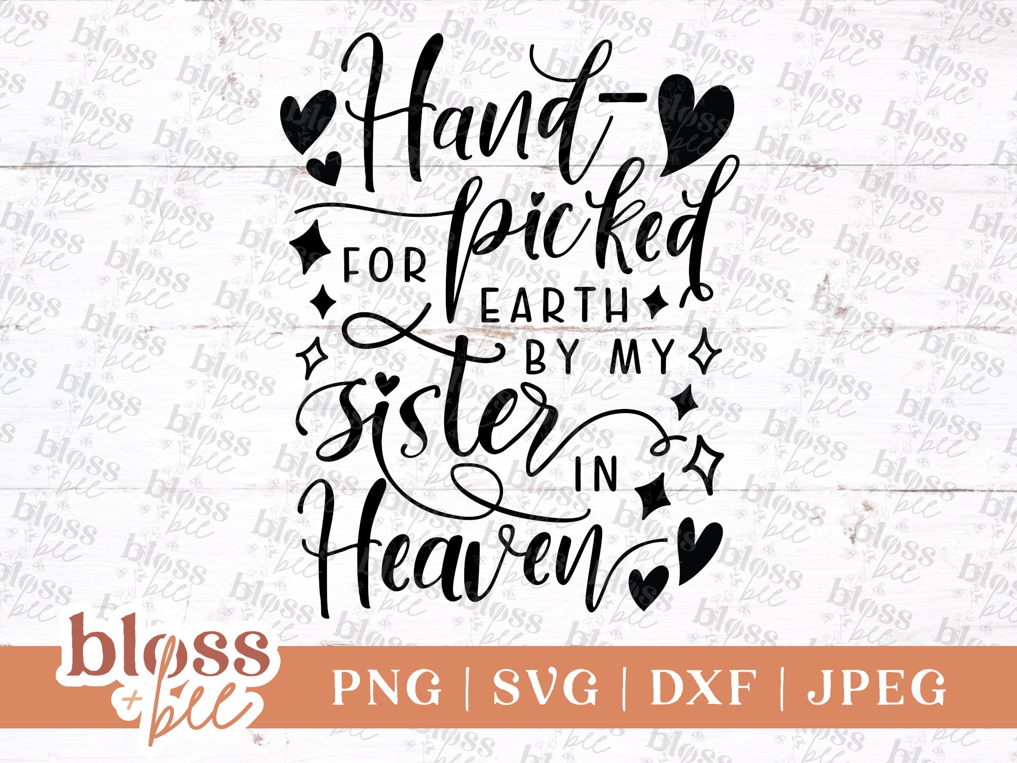 Hand picked for earth by my sister in heaven svg file rainbow etsy uk