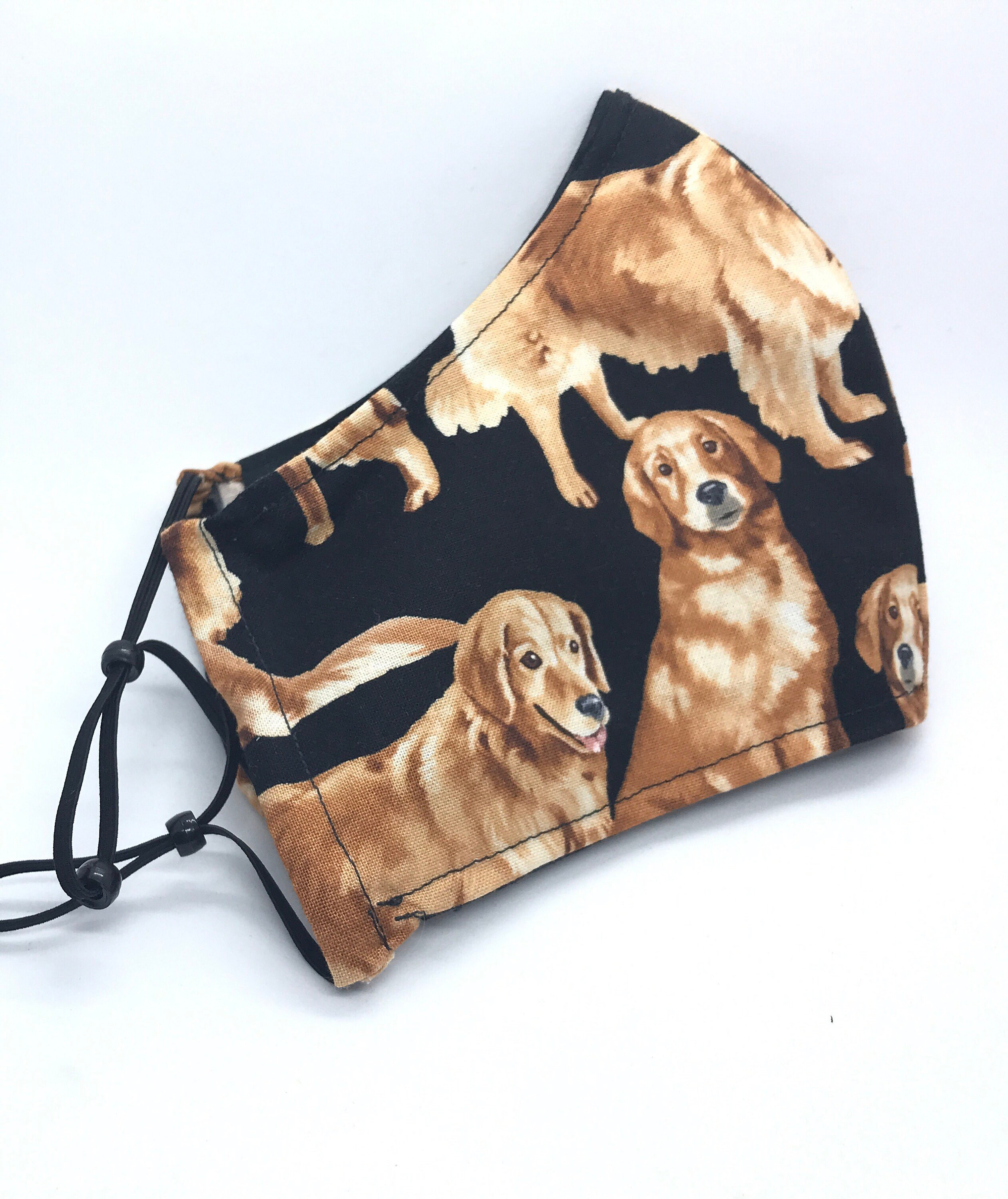 Dog Golden Retriever Adjustable face mask 2 Layer Face mask  Etsy