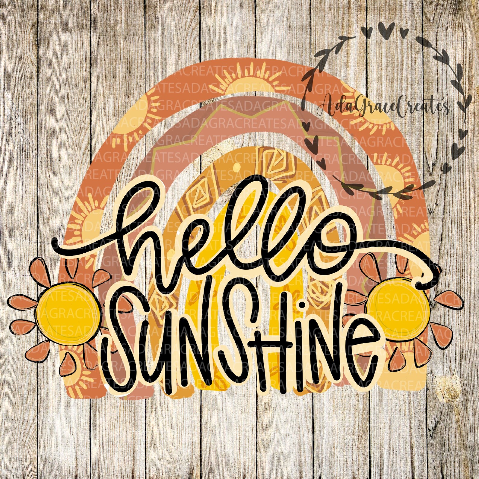 Hello sunshine png Summer Clipart Sunshine summer Sticker | Etsy