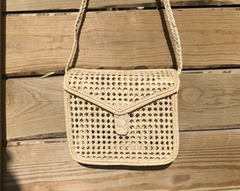 Natural Rectangle Crossbody Bag