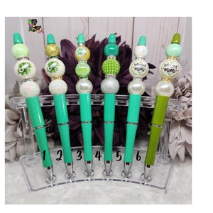 Hübscher Stift, Grüner Tintenstift, Selige Mimi, Bling-Stift, Crush Soda, Journaling, Perlenstift, Kaugummiperlen