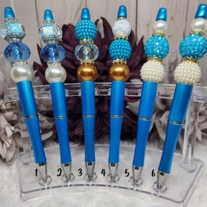 Hübsche blaue Pen-Kollektion