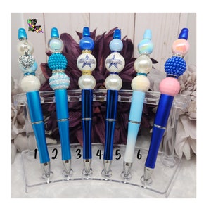 Hübsche blaue Pen-Kollektion