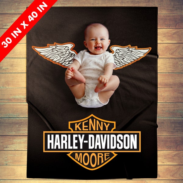 Harley Davidson Blanket Etsy