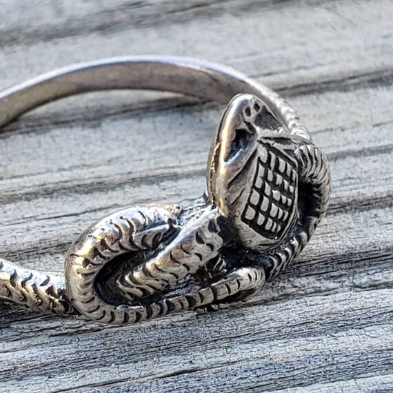 Snake Ring Sterling Silver / 925 Snake Ring / Coi… - image 5
