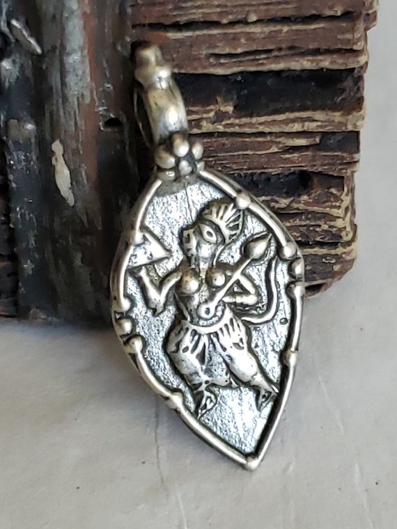 Rare Vintage Tribal God Goddess Indian Sterling S… - image 2