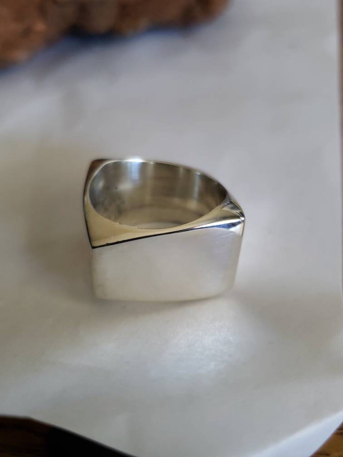 Modern Square Sterling Silver Ring / Abstract Sterling Silver Ring ...