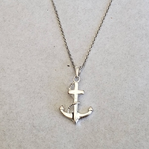 Sterling Silver Anchor Pendant Necklace / Sterling Anchor Pendant / 925 Anchor Necklace / Anchor Charm