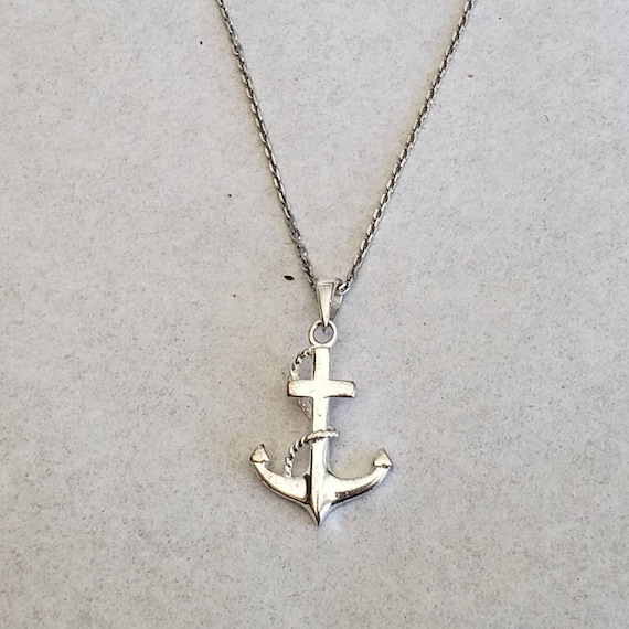 Sterling Silver Anchor Pendant Necklace / Sterling Anchor Pendant / 925 Anchor Necklace / Anchor Charm