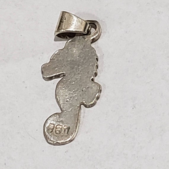 Seahorse Pendant Sterling Silver / 925 Seahorse P… - image 3