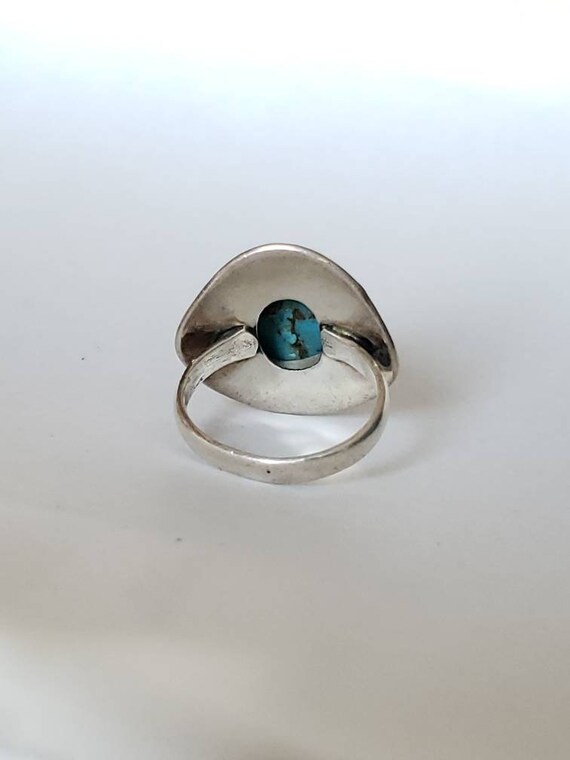 Turquoise Sterling Silver Ring / Sterling Silver … - image 2