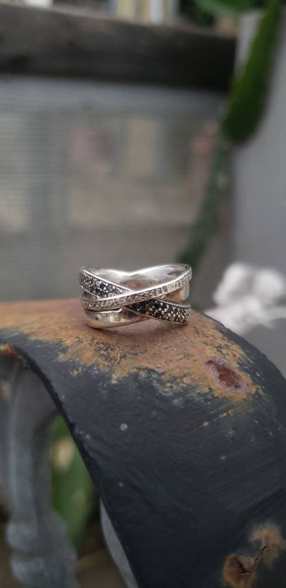 Black Diamond / Diamond / Sterling / Silver / Ring