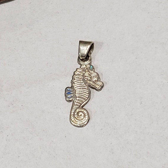 Seahorse Pendant Sterling Silver / 925 Seahorse P… - image 4