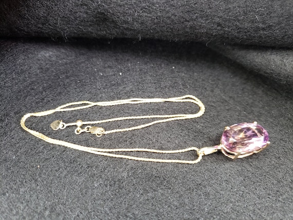 Ametrine 14k Gold Pendant / Yellow Gold / Basket … - image 8