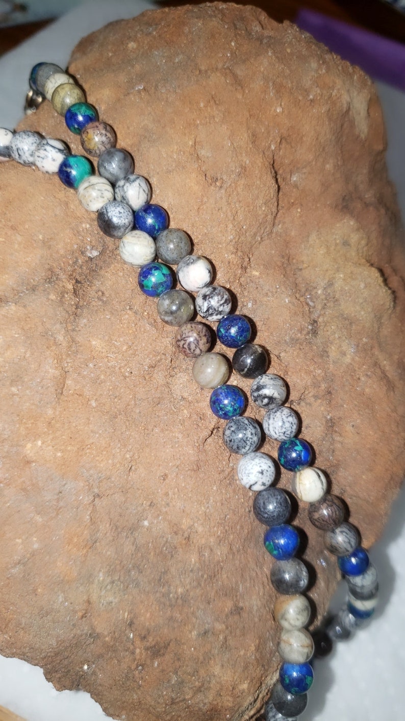 Multi Bead Necklace 14k Gold Fill Agate Beads