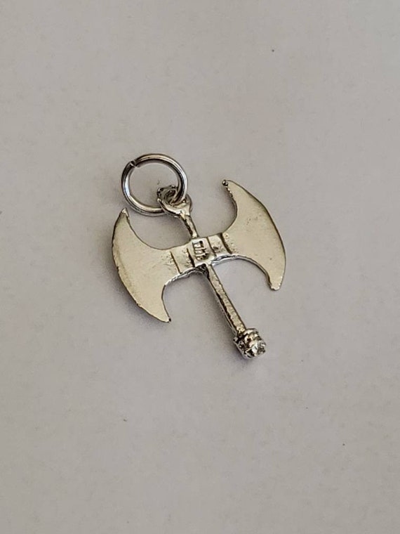 Sterling Silver Double Headed Axe Pendant / Axe Pendant / Medieval Axe / 925 Axe / Medieval Jewelry