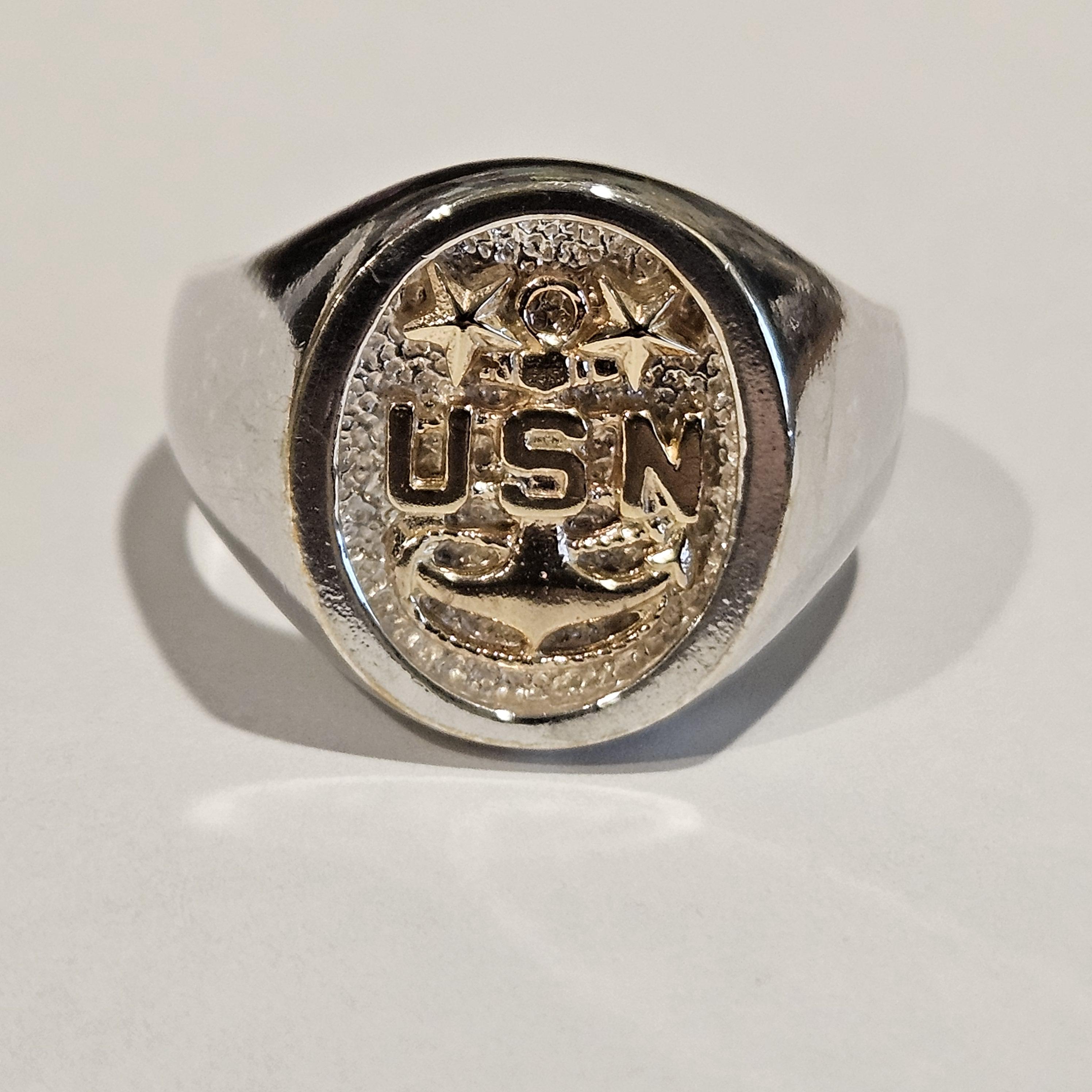 Vintage Silver Us Navy Ring - Etsy Vintage Silver Us Navy Ring - Etsy