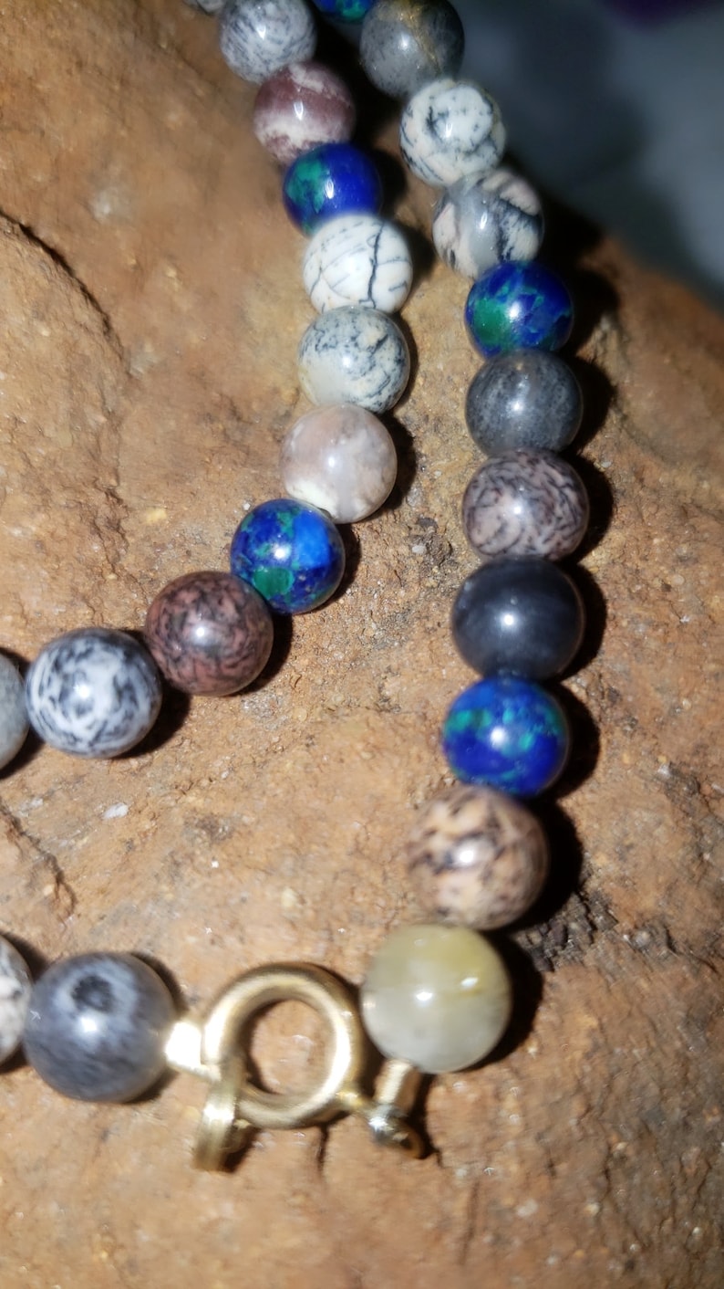 Multi Bead Necklace 14k Gold Fill Agate Beads