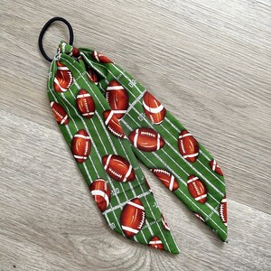 Football Hair Tie Scarf - Knotted Scarf, Hair Scarf, Hair Accessories, Sports