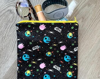 Space Fandom Zipper Pouch: Colorful Galaxy Travel Accessory Bag
