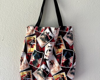 Dark Side Print Tote Bag - Lightweight Shopping Shoulder Bag