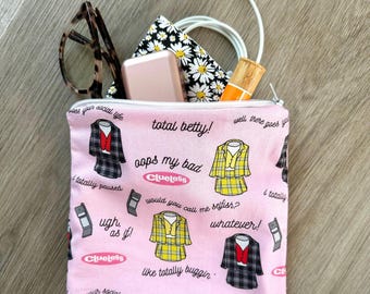 As If Print Zipper Pouch: Makeup, Travel, and Accessory Bag