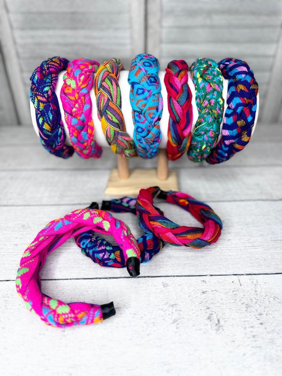Handmade Braided Headband: Vibrant Mexican Fiesta Style - Etsy display picture 2