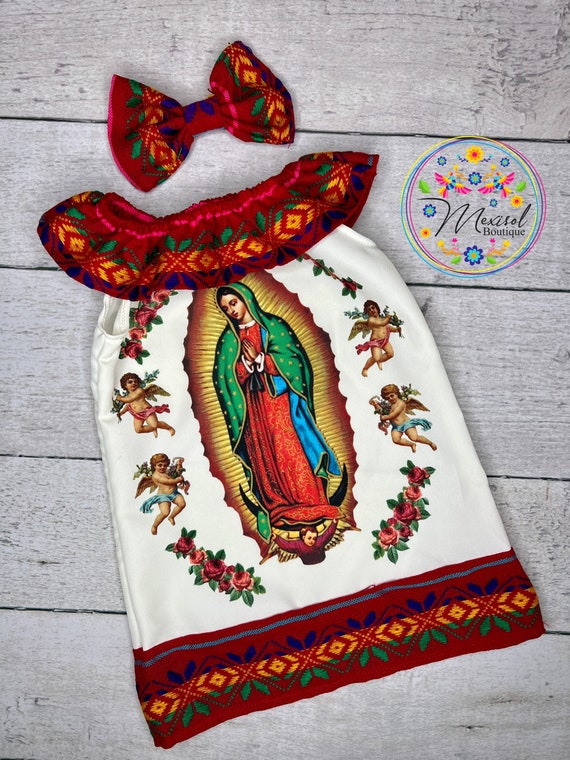 Vestido Virgen de Guadalupe con lazo Vestido de Nuestra - Etsy España Vestido Virgen de Guadalupe con lazo Vestido de Nuestra - Etsy España