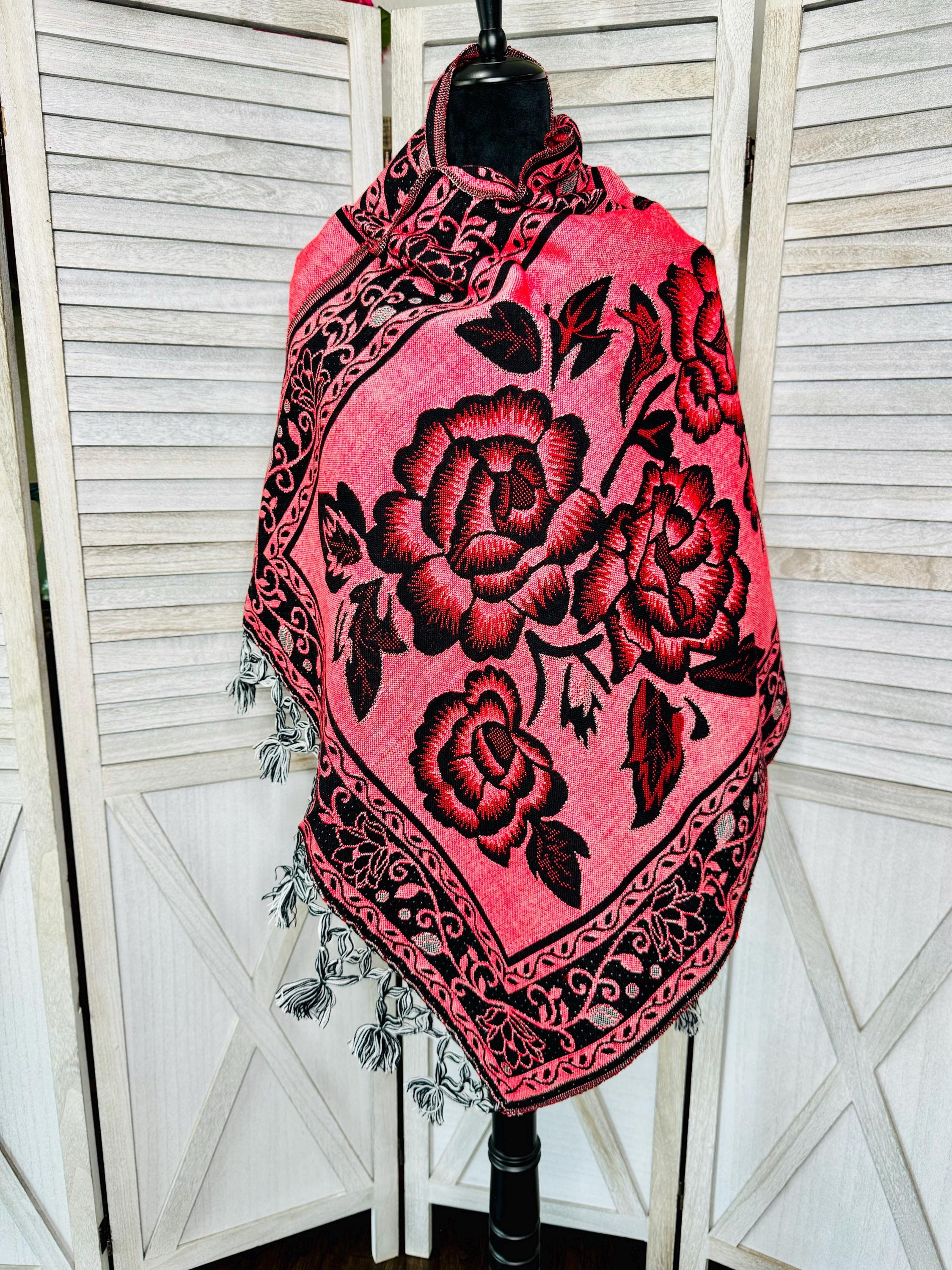 Rosal Mexican Woven Shawl/Wrap-Rebozo  Mexicano Telar