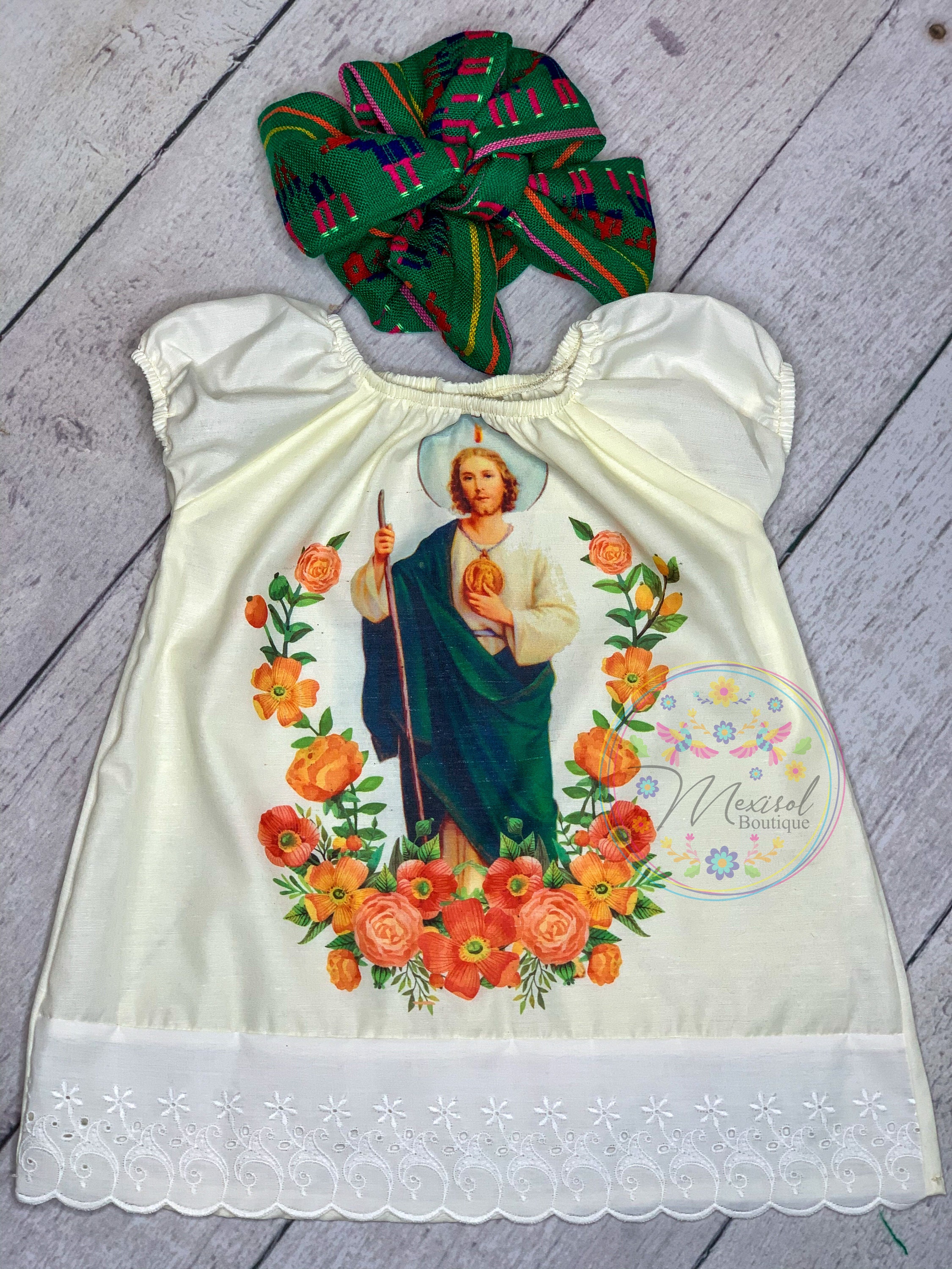 Saint Jude Little Girl Dress With Headwrap - Etsy