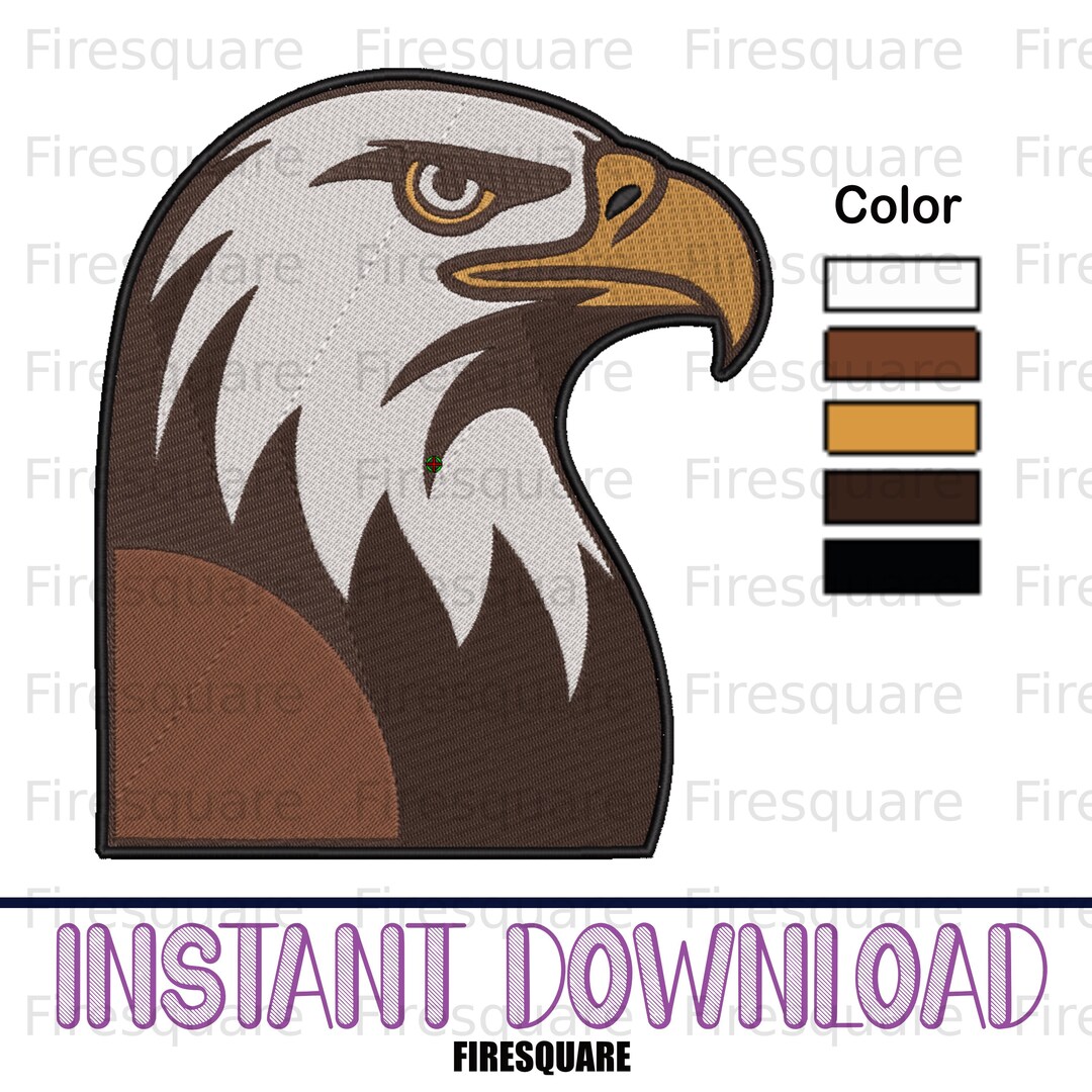 Bald Eagle Head Embroidery Digital File, Patriotic American Bird ...