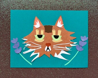 Custom Paper Craft Art Card for Birthdays, Anniversaries, Holidays