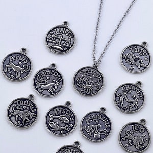 Zodiaco oroscopo collana di fascino moneta d&#39;argento