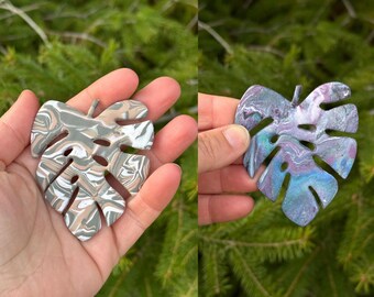 Monstera Blatt Marmor Beige oder Lila Khlschrankmagnet, Polymer Clay -  Etsy sterreich