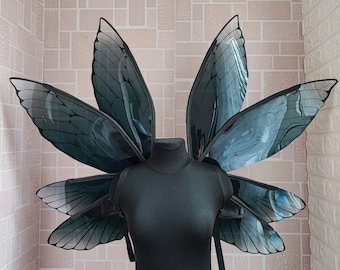 Black fairy wings, Costume cosplay wings, Wings photoprop