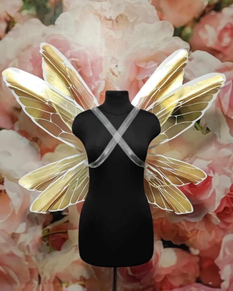 Gold Fairy Wings Adult Fairy Wings Large Plastic Wings Etsy