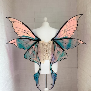 Iridescent Fairy Wings for Adults | Handmade Fantasy Costume Wings | Cosplay, Festival, Faerie, Halloween Accessory