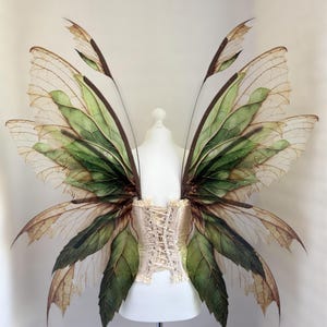 Forest Leaf Fairy Wings “Sylvara” | Woodland Wings for Cosplay, LARP & Fantasy Photoshoots Elf wings