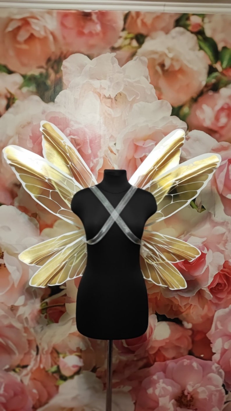 Gold Fairy Wings Adult Fairy Wings Large Plastic Wings Etsy
