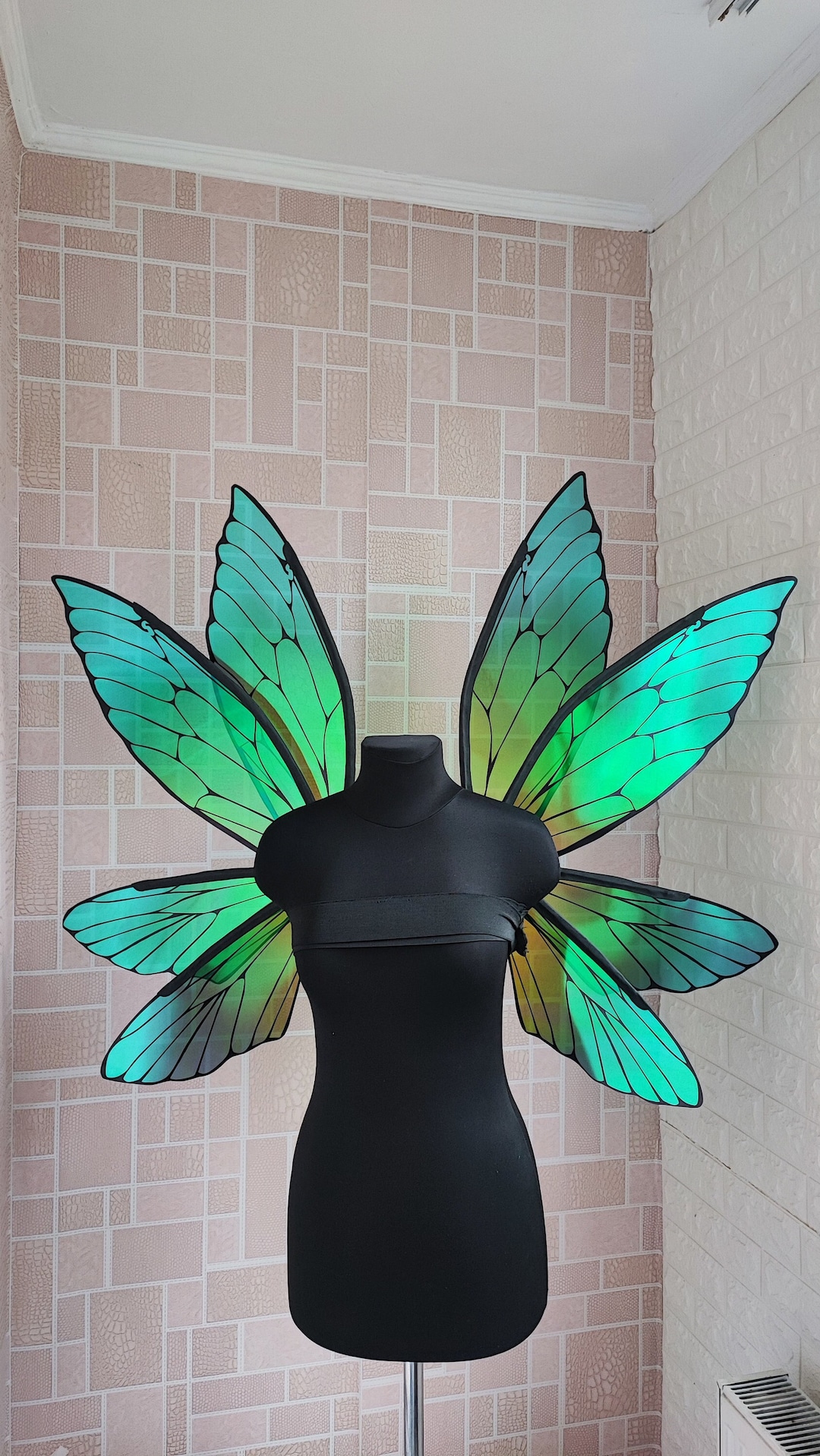 Green Iridescent Fairy Wings, Large Fairy Wings for Adult Costume Cosplay Etsy