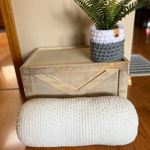 Crochet Velvet Pillow