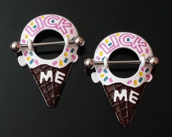 Lick me nipple best sale rings